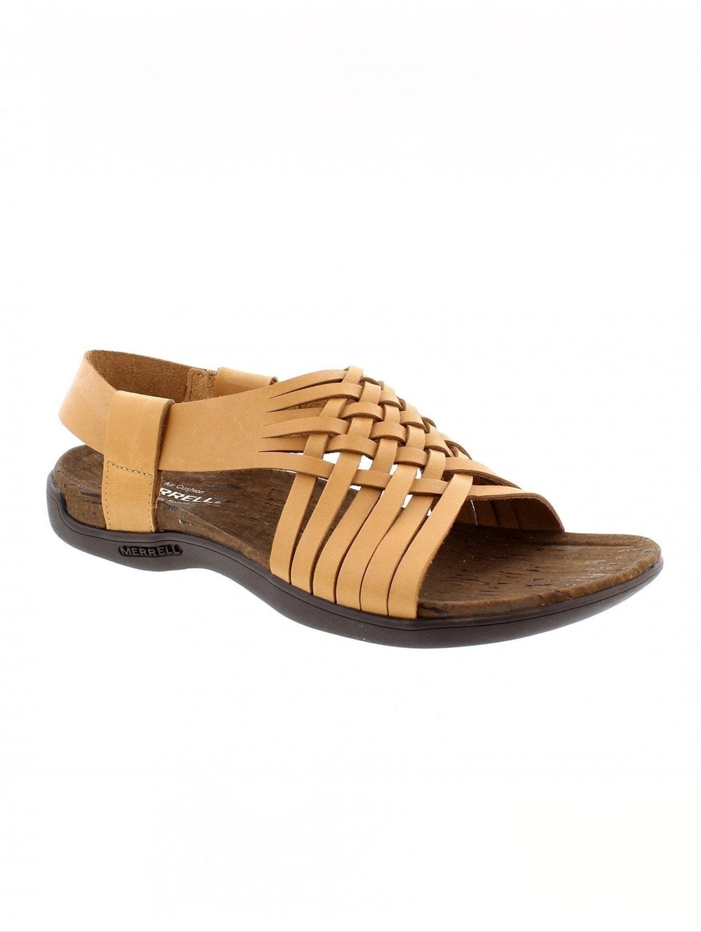 Merrell District Mahana Backstrap Woven Leather Comfort Sandals Tan Size 9